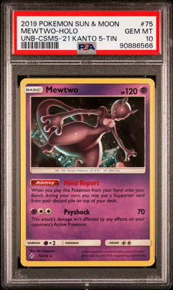 PSA 10 - Mewtwo 75/214 (Costco Kanto 5 Tin) Cosmos Holo Promo Pokemon Card - Image 1
