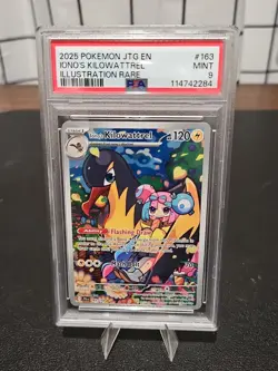 Pokemon IONO'S KILOWATTREL Illustration Rare Journey Together 163/158 ~ PSA 9 - Image 1
