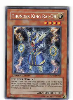 Yugioh DONNERKONIG RAI-OH , yg02-en001 Secret Rare englisch NM Limitiert - Image 1