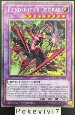 Carte YU-GI-OH! FIENDSMITH'S DESIRAE RA04-EN056 PSR NEUF - Image 1