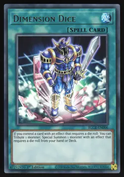 Dimension Dice - BLCR-EN006 - Ultra Rare - 1st Edition Yugioh - Image 1