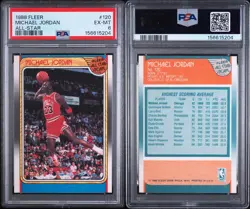 1988 FLEER ALL-STAR #120 MICHAEL JORDAN PSA 6 - Image 3