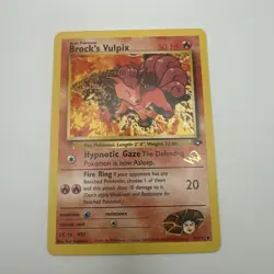 BROCK'S VULPIX W Stamp Pokemon Card - WOTC Promo - Gym Challenge - 37/132 LP (C) - Image 2