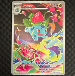 Pokemon TCG Ivysaur 134/132 ME01 Mega Evolution Illustration Rare Holo near mint - Image 1