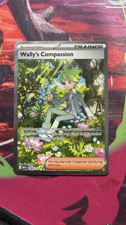 Pokemon TCG Mega Evolution Wally's Compassion 186/132 Secret Rare Card Near Mint - Image 1