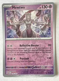 LP - Mewtwo 150/165 - 151 - Reverse Holo Rare - Pokemon - Image 1