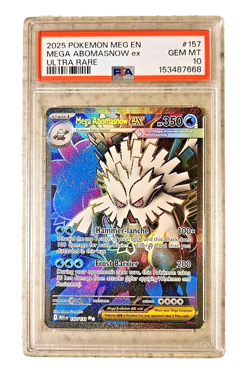 *PSA 10* 2025 Pokemon MEG Evolution EN Mega Abomasnow EX Ultra Rare 157/132 - Image 1