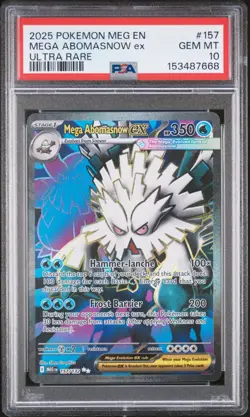 *PSA 10* 2025 Pokemon MEG Evolution EN Mega Abomasnow EX Ultra Rare 157/132 - Image 4
