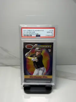 2021 Finest Flashbacks Ha-Seong Kim Black Refractor /25 PSA 10 - Image 1