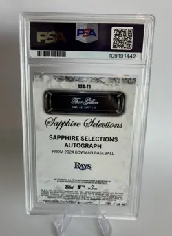 2024 BOWMAN DRAFT SAPPHIRE SELECTIONS AUTOS THEO GILLEN PSA 10 - Image 2