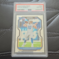 Panini 2020 Prizm Justin Herbert RC PSA 10 #325 Los Angeles Chargers - Image 1