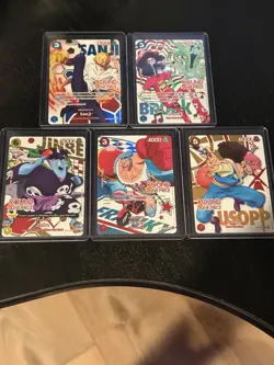 Round 1 One Piece TCG Franky,Jinbe, Brook, Usopp, Sanji - Image 1