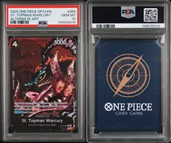 2025 One Piece OP-13 St. Topman Warcury Alternate Art Op13-089 Psa 10 - Image 1