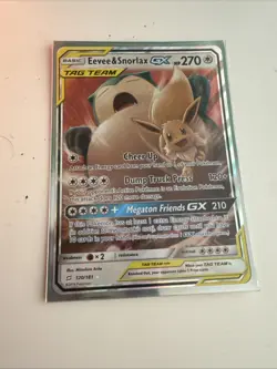 Pokemon Card - Eevee & Snorlax GX Team Up 120/181 Holo Rare GX 2019 - Image 1