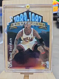 Topps 1997-98 Generations #G2 Michael Jordan Insert Hologram Bulls NBA Card - Image 1