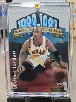 Topps 1997-98 Generations #G2 Michael Jordan Insert Hologram Bulls NBA Card - Image 3