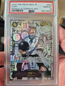 PSA 10 Koby EB04-044 SEC Manga Alt Art EGGHEAD CRISIS ONE PIECE Card Japanese - Image 1