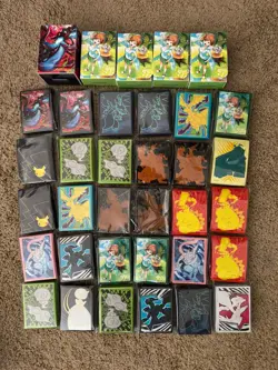 Pokemon TCG Premium Card Sleeves Lot - 30 Sets Of 60 Sleeves + 5 Deck Boxes - Image 1