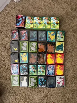 Pokemon TCG Premium Card Sleeves Lot - 30 Sets Of 60 Sleeves + 5 Deck Boxes - Image 2