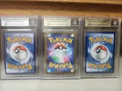 Pokemon Charizard 3 Card BGS Graded Lot 9 and 9.5 - Image 2