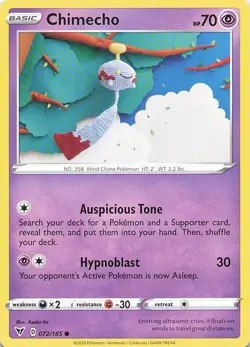 Pokemon Card - Chimecho - (072/185 - Vivid Voltage) - Image 1