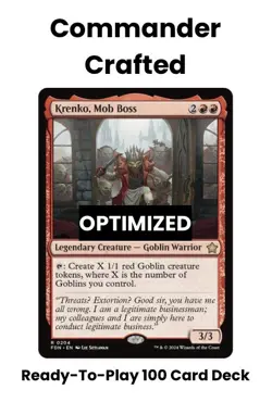 Krenko Mob Boss Commander Deck | OPTIMIZED Tribal Deck | Ready to Play 100 Cards - Image 1