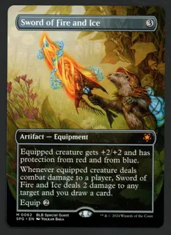 ***Borderless Sword of Fire and Ice Special Guest*** MTG Promo Magic Kid Icarus - Image 1