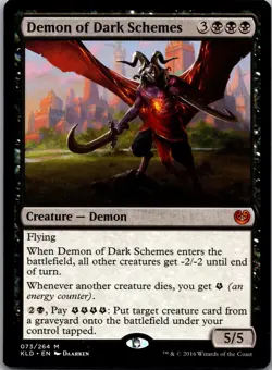 Demon of Dark Schemes 73 Mythic Kaladesh Magic: The Gathering Lightly Played - Image 1