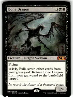 Bone Dragon 88 Mythic Core Set 2019 Magic: The Gathering Near Mint - Image 1