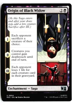 Origin of Black Widow 664 Commander: Marvel Super Heroes Magic: The Gathering - Image 1