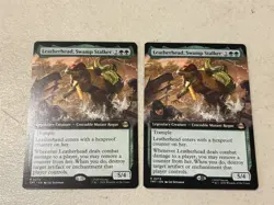 2 x mtg borderless Leatherhead Swamp Stalker, TMNT, unplayed - Image 1