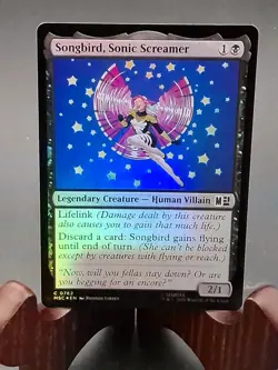 Songbird, Sonic Screamer Commander: Marvel Super Heroes MTG Foil Near Mint - Image 1