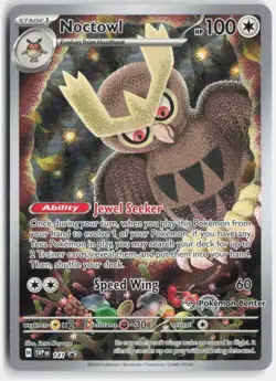 Noctowl (141/296) Scarlet & Violet Black Star Promos NM HOLO- Pokemon Center - Image 1
