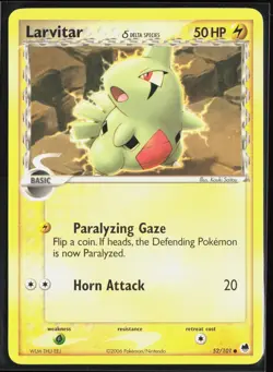 Larvitar 52/101 - Pokemon Dragon Frontiers - Common - LP - Image 1