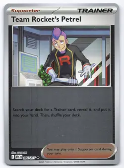 Pokemon TCG Team Rocket's Petrel 207/217 Reverse Holo Ascended Heroes NM - Image 1