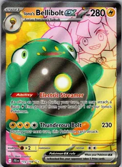 IONO'S BELLIBOLT EX 172/159 JOURNEY TOGETHER HOLO POKEMON - Image 1