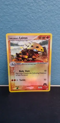Pokemon TCG Lairon 20/95 Ex Team Magma vs Aqua Reverse Holo Rare LP - Image 1