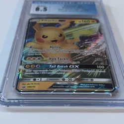 Cgc 8.5 Pikachu GX Pokemon Black Star Promo SM232 Pikachu and Evee GX Collection - Image 3