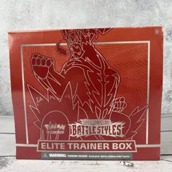 Pokemon Sword and Shield Battle Styles Elite Trainer Box Red Card Game Sealed! 820650808357 - Image 1
