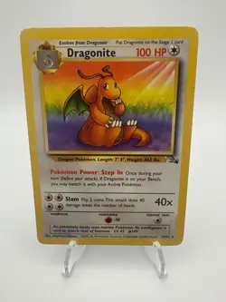 Dragonite 19/62 Rare Fossil Pokemon Unlimited Moderately Played - Image 1