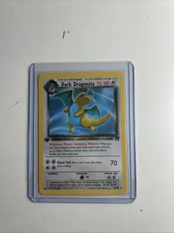 Dark Dragonite 22/82 1st Edition Pokemon Team Rocket HP - Image 1