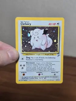 Clefairy 6/130 Holo Rare Base Set 2 Pokemon Moderately Played - Image 1