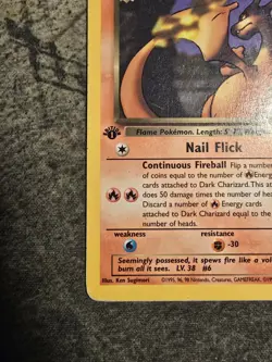 1st Edition Team Rocket Dark Charizard 21/82 Rare English NON HOLO - Image 2