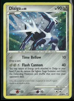 Dialga 1/130 Holo Rare Diamond & Pearl Pokemon Holo Moderately Played - Image 1
