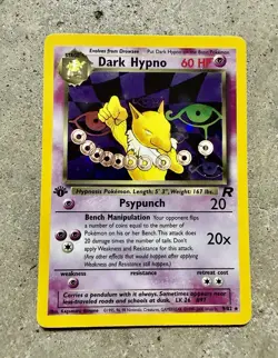Pokemon Team Rocket Dark Hypno 1st Edition Holo Rare 9/82 WOTC 2000 - Image 1