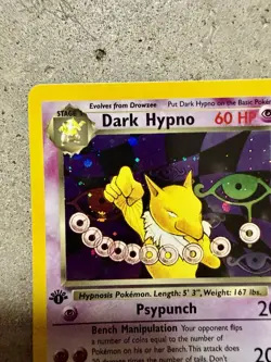 Pokemon Team Rocket Dark Hypno 1st Edition Holo Rare 9/82 WOTC 2000 - Image 5