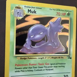 Muk 13/62 Holo Rare Fossil Set Vintage Pokemon TCG - NM - Image 3