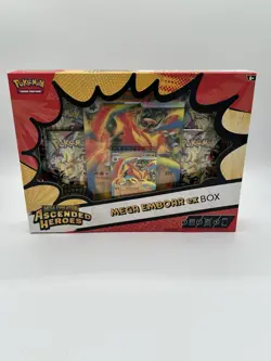 Pokemon TCG Mega Emboar EX Box Mega Evolution—Ascended Heroes English - Image 1
