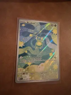 Pokemon TCG Budew 221/217 Ascended Heros Illustration Rare IR Near Mint - Image 1