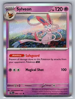 Sylveon 040/131 Holo Rare Prismatic Evolutions Pokemon Near Mint - Image 1